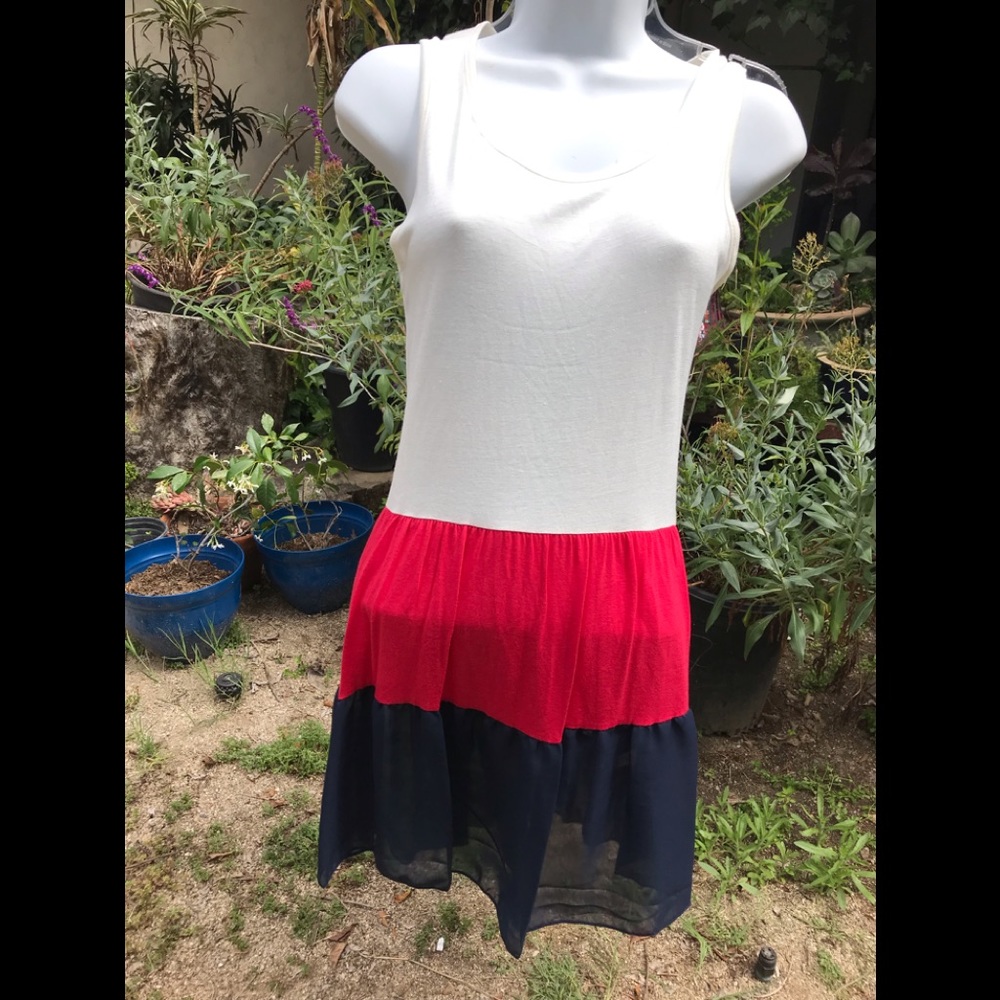 Red white blue tank top/dress. Eligible for 5/$25
